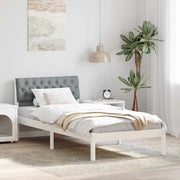 Struttura del Letto Bianco e grigio chiaro 90 x 190 cm 878648