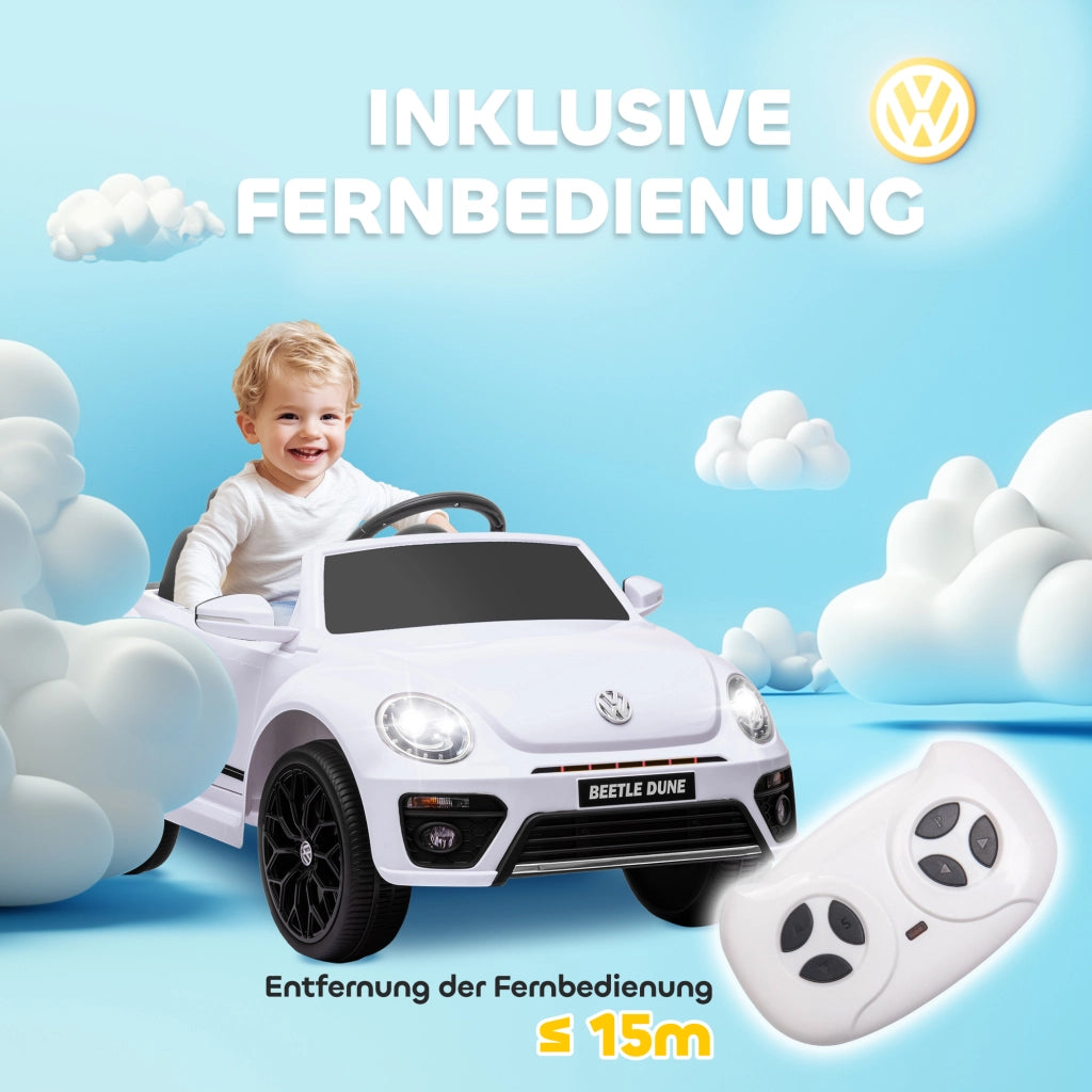 Auto elettrica per bambini VW Beetle ¨C Minimal ¨C Bianco