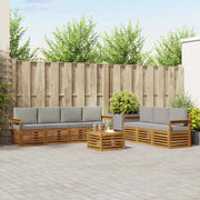Set divani con cuscino 8 pcs Grigio Naturale e Chiaro 3374476