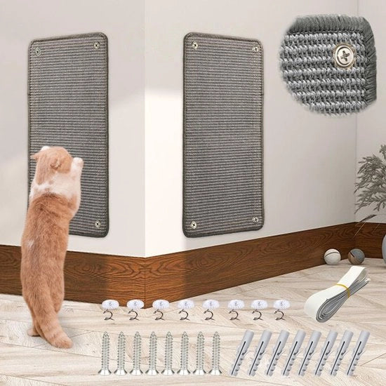Mat per gatti in sisal 50 × 25 cm (grigio) con adesivo