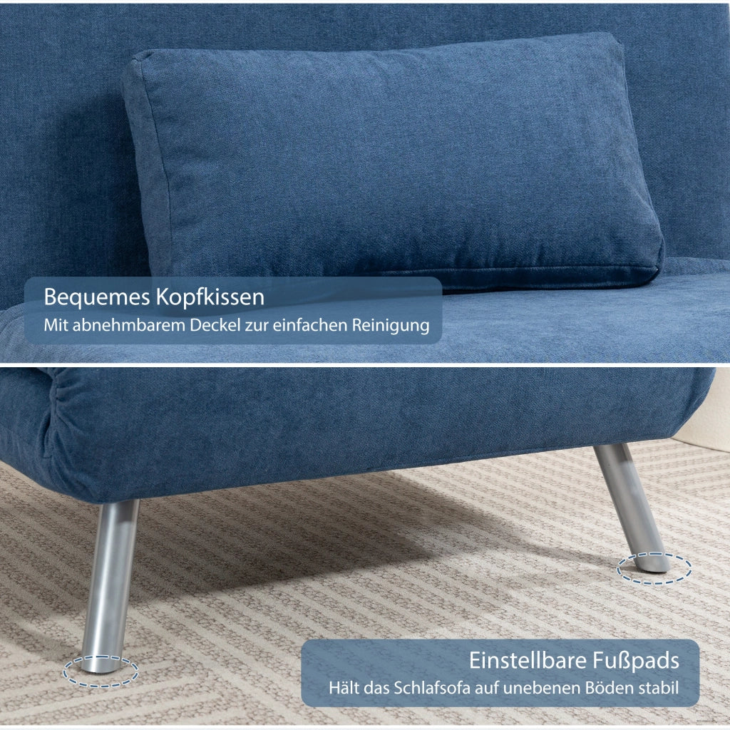 Poltrona letto ¨C zephmum ¨C Tessuto blu