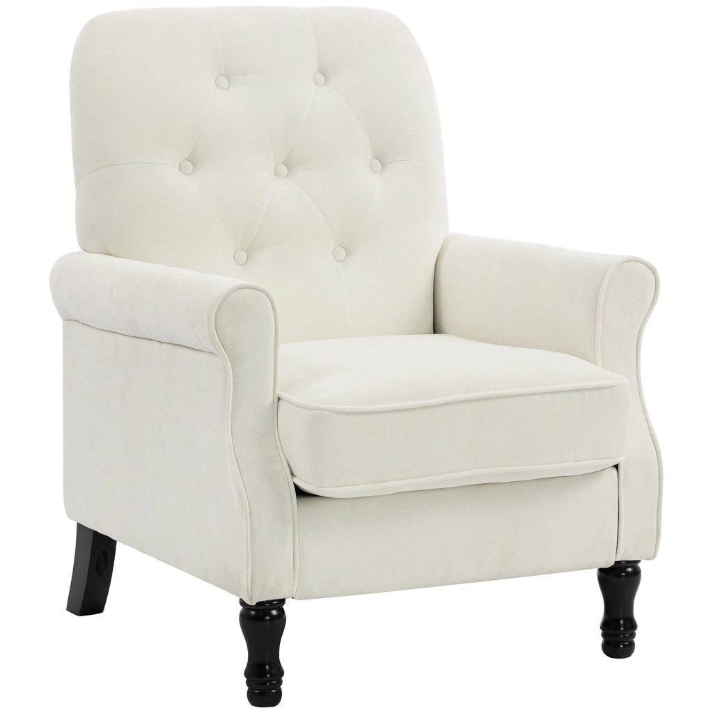 Poltrona ¨C Minimal ¨C crema, tessuto, 69x75x90cm