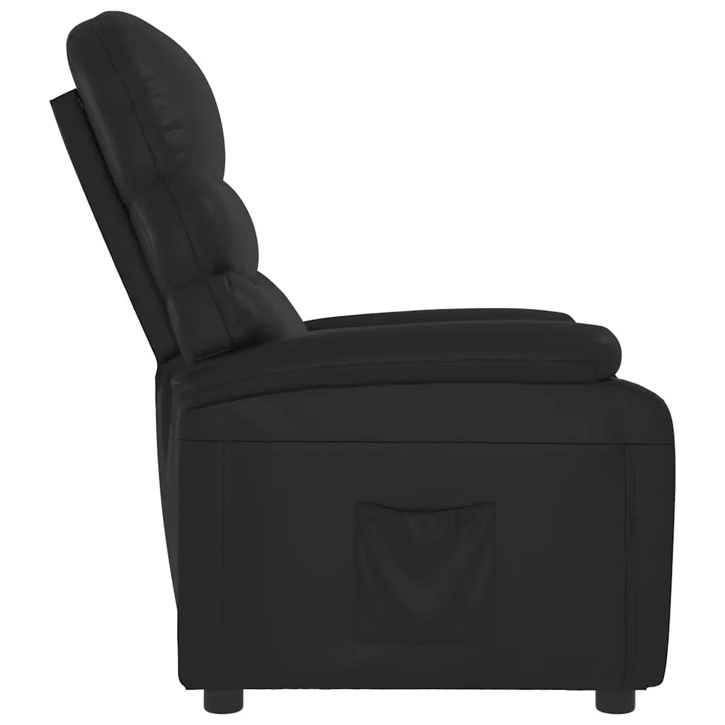 Poltrona Reclinabile Nera in Similpelle 342686