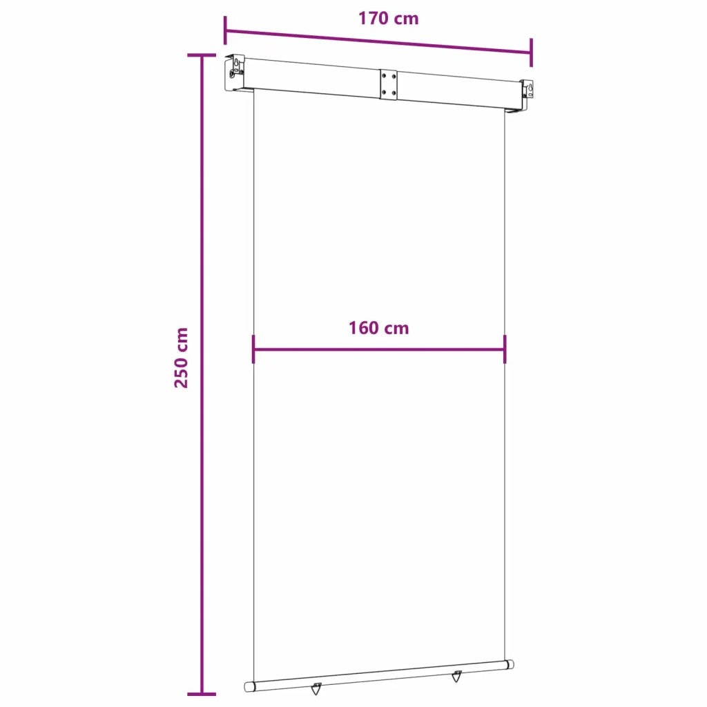 Tenda laterale per balcone-Tenda parasole per balcone 100% poliestere ferro acciaio 441878