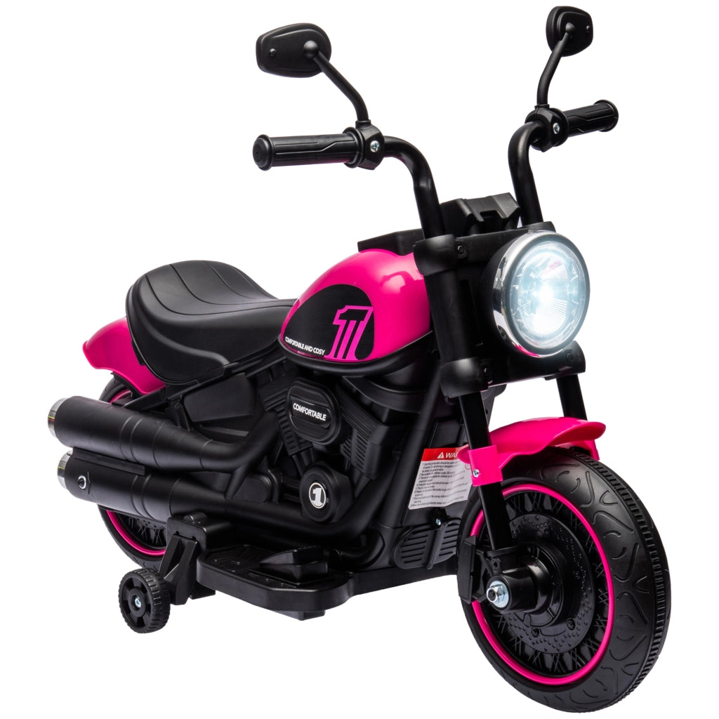 Motocicletta Elettrica per Bambini con Rotelle ¨C Minimal ¨C Rosa