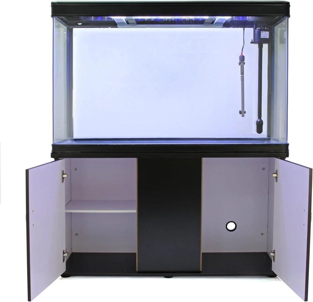 Acquario Grande per Ufficio, Casa e Reception 300 Litri Armadietto Nero