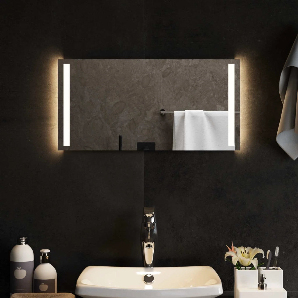 Specchio da bagno LED Trasparente 60 x 30 cm vetro temperato 42045793