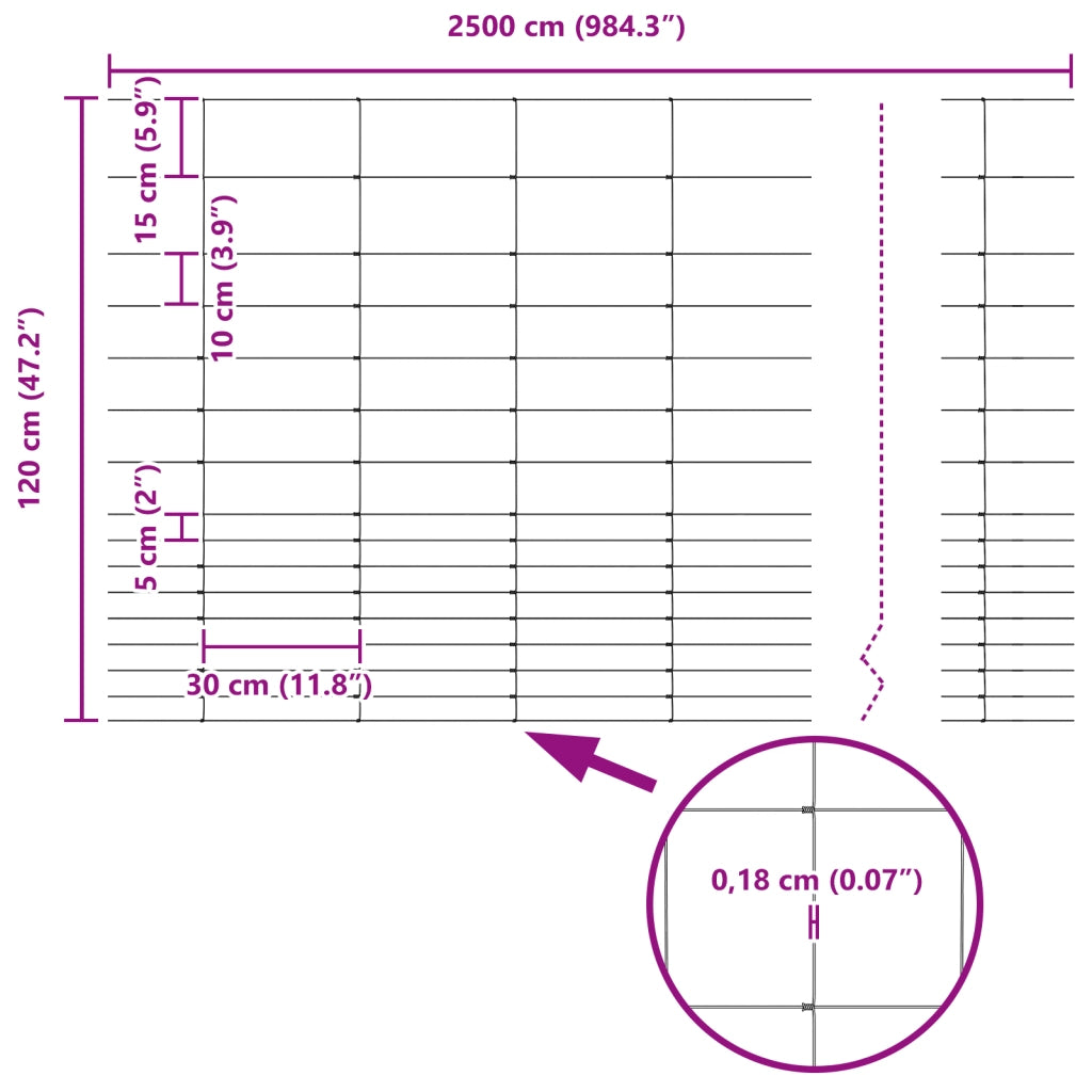 Recinzione 1,2x25 m Acciaio galvanizzato