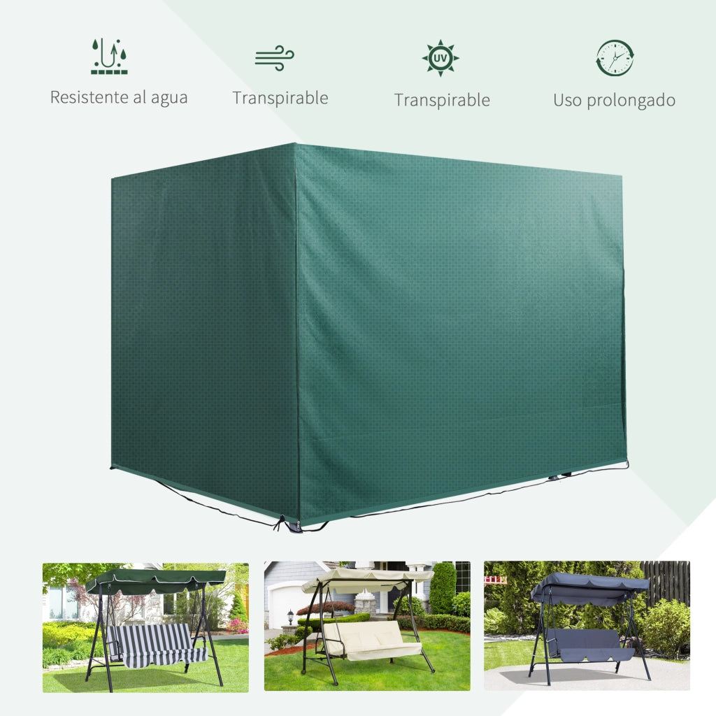 Funda per Altalena da Giardino ¨C zephmum ¨C Verde 215x155x150 cm