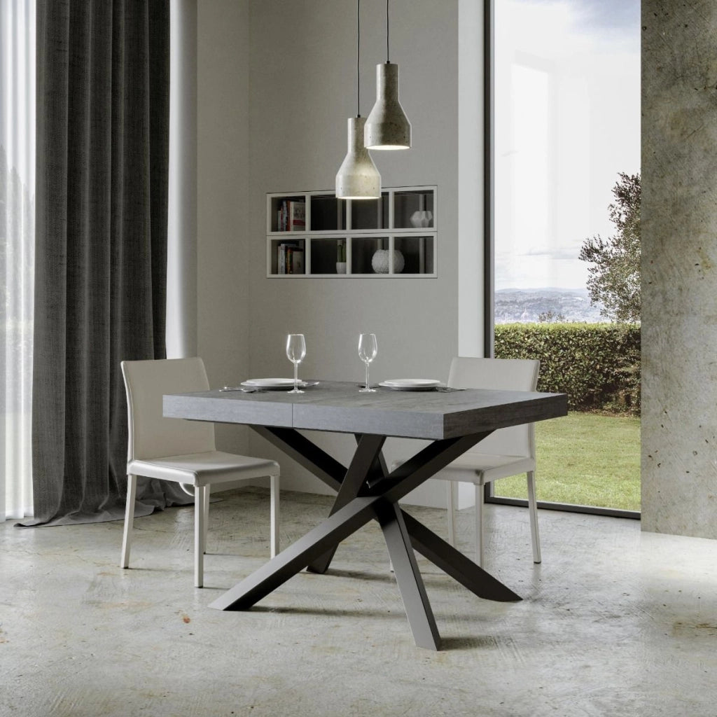 Tavolo Allungabile 130-390x90x77 cm Volantis Cemento