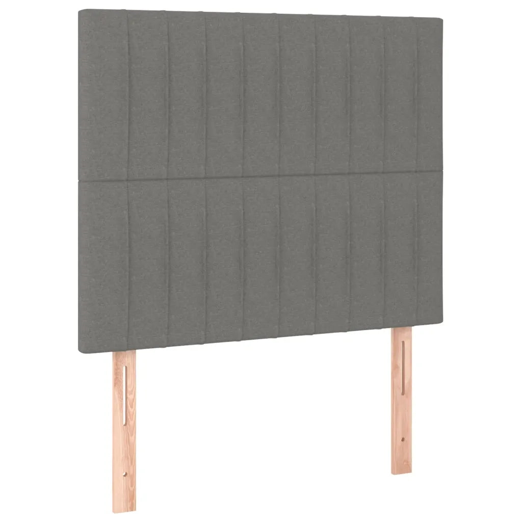 Testiera | Testata Grigio Scuro 100x5x118/128 cm Tessuto