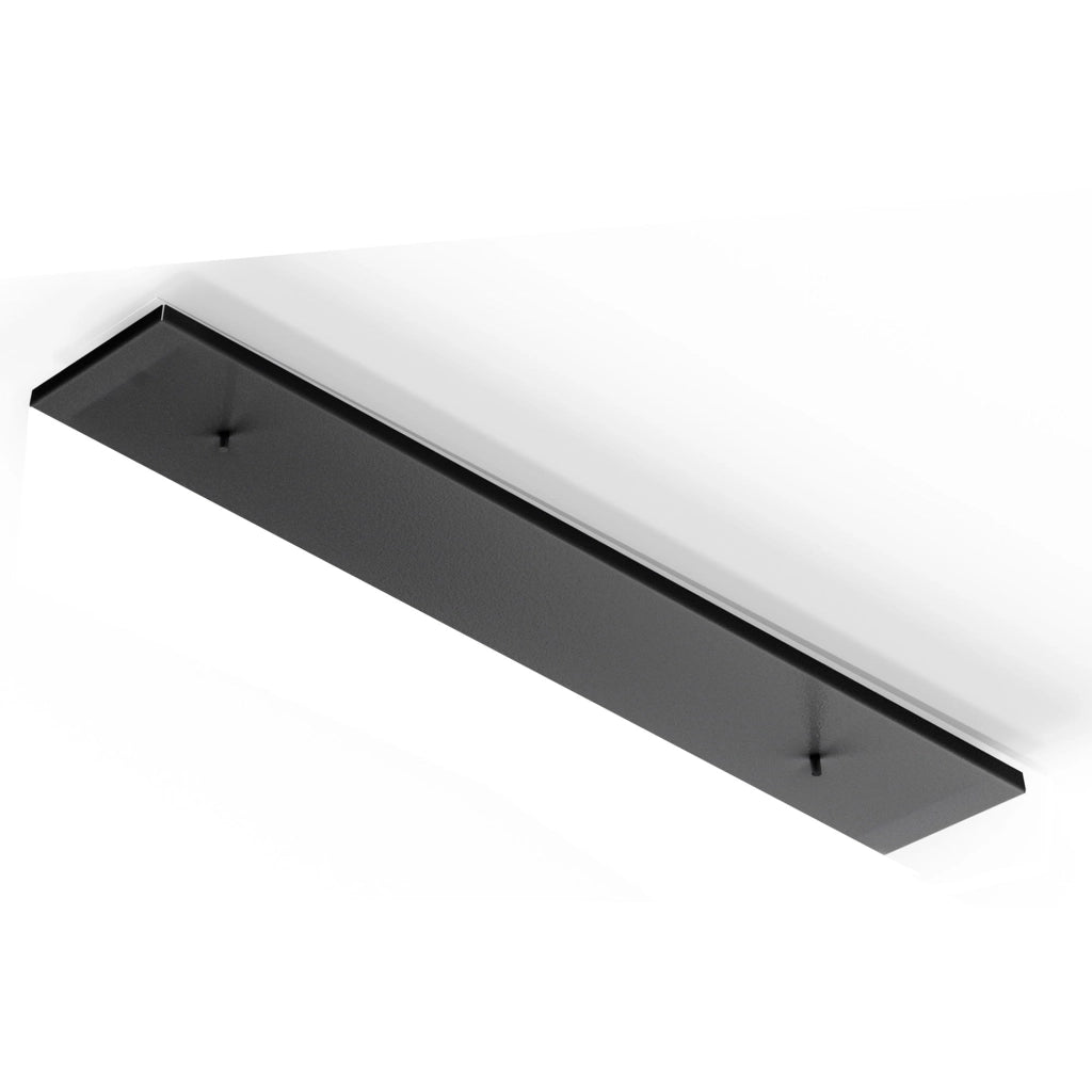 Rosone soffitto senza terra 12 luci nero 78cm CANOPY