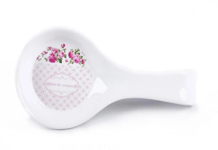 Poggiamestolo da Cucina in Ceramica Decoro Rose