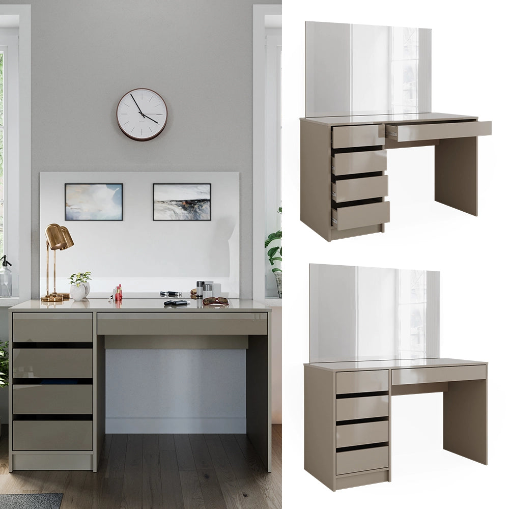 Vicco Tavolo da toilette Grigio 55 cm con specchio