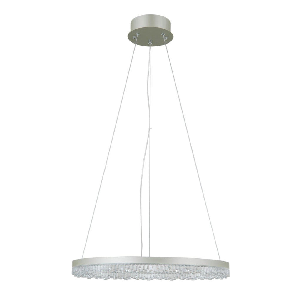 Lampada sospesa LED anello Barlo 22W cromata Italux