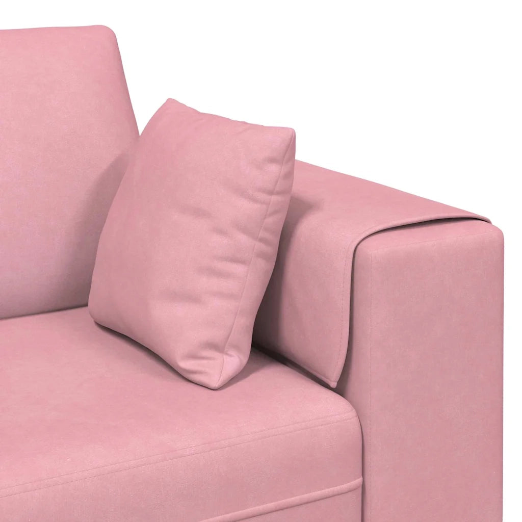 Divano Rosa 250 x 77 x 76 cm Velluto 3335156