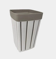 Portaspazzolino Bicchiere Doga Accessorio Bagno Bianco 7,5 x 7,5 x 12 cm