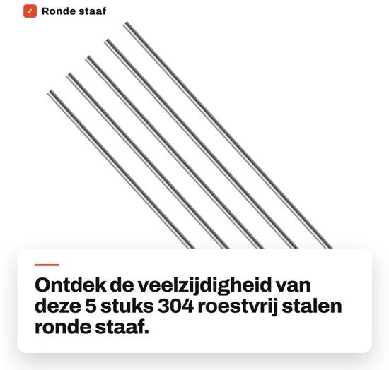 Tubo Cilindrico in Acciaio Inossidabile 304 - Diametro 1,5 mm - Lunghezza 200 mm - Barre di Acciaio Inossidabile - Duraturo - Ideale per Modellismo - Sicuro da Utilizzare