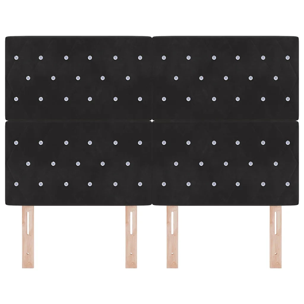 Testiera LED con luci a strisce a LED Nero 144 cm Poliestere 3338362