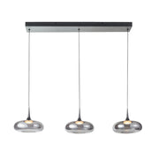 Lampada sospensione Tenele Italux cromo LED 21W 3 luci