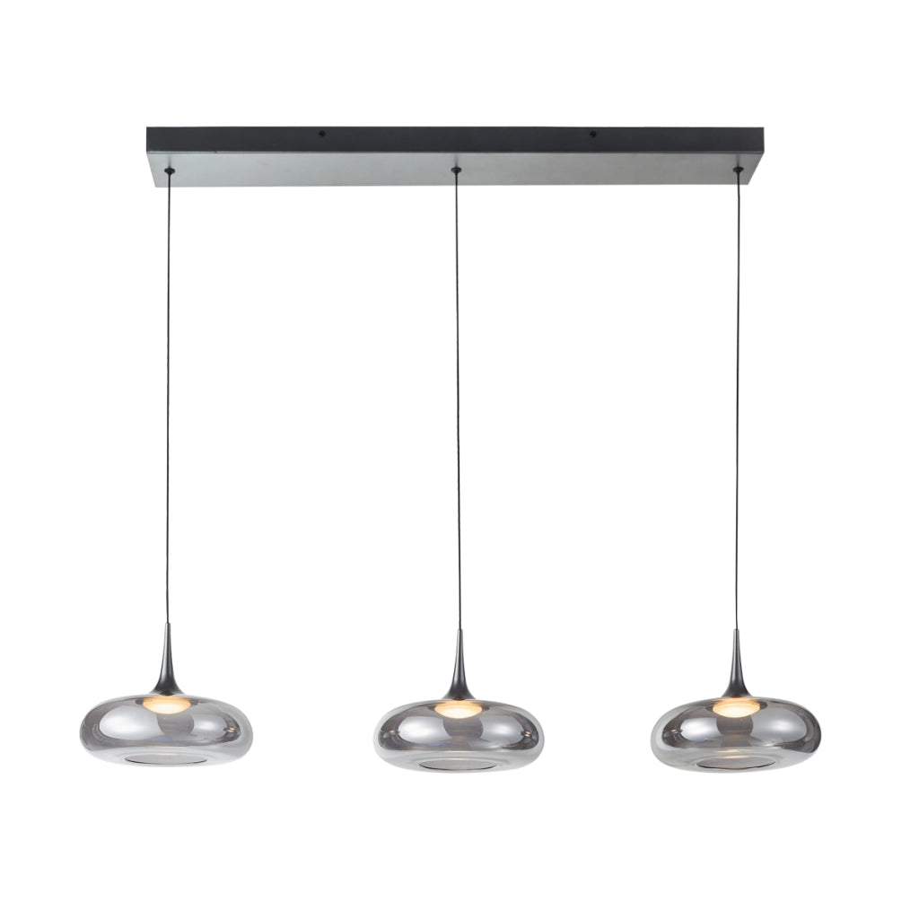 Lampada sospensione Tenele Italux cromo LED 21W 3 luci