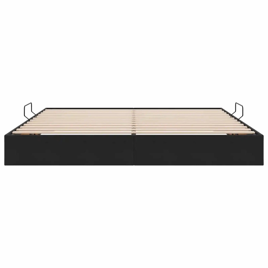 Letto ottomano con archiviazione Nero 200 x 200 cm Velluto 3442906