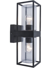 Applique esterno FLAIR nero 2xE27 IP44 Lutec 5288804012