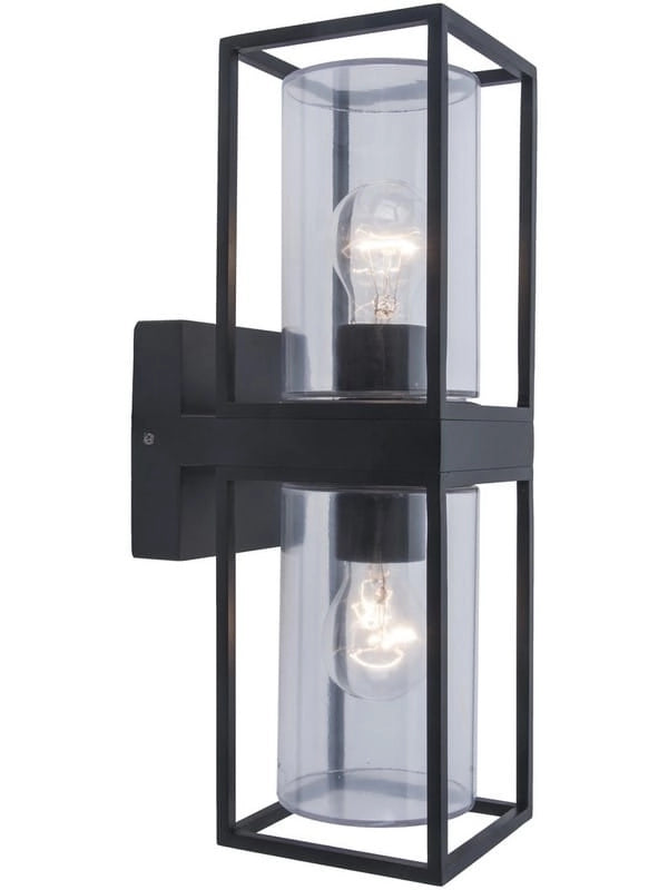 Applique esterno FLAIR nero 2xE27 IP44 Lutec 5288804012