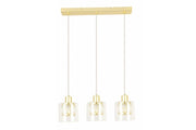 Lampada a sospensione Elmo Reality oro 3 vetri E14