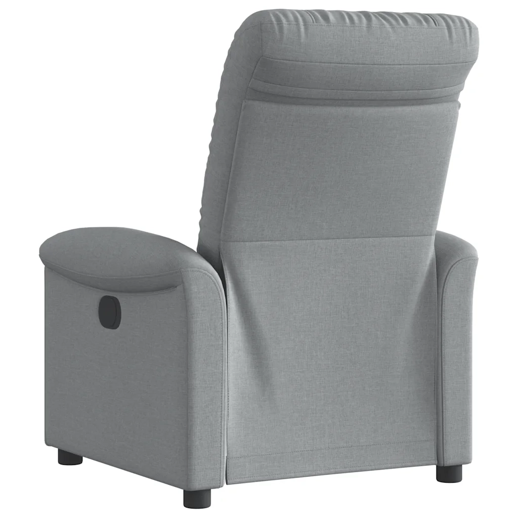 Poltrona | Sedia Relax Elettrica Reclinabile Grigio Chiaro in Tessuto