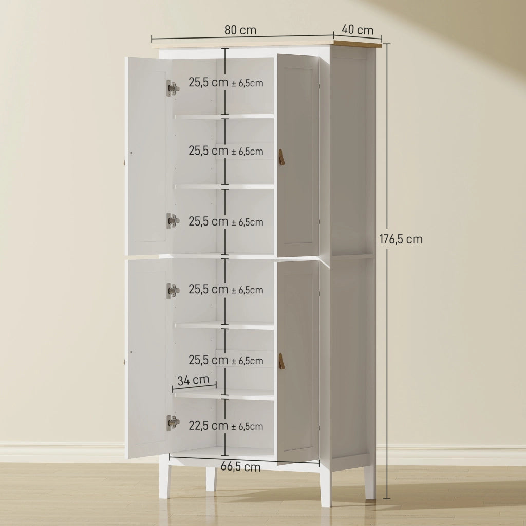 Mobile da Cucina Alto con Luci LED a Sensore di Movimento ¨C Minimal ¨C Bianco