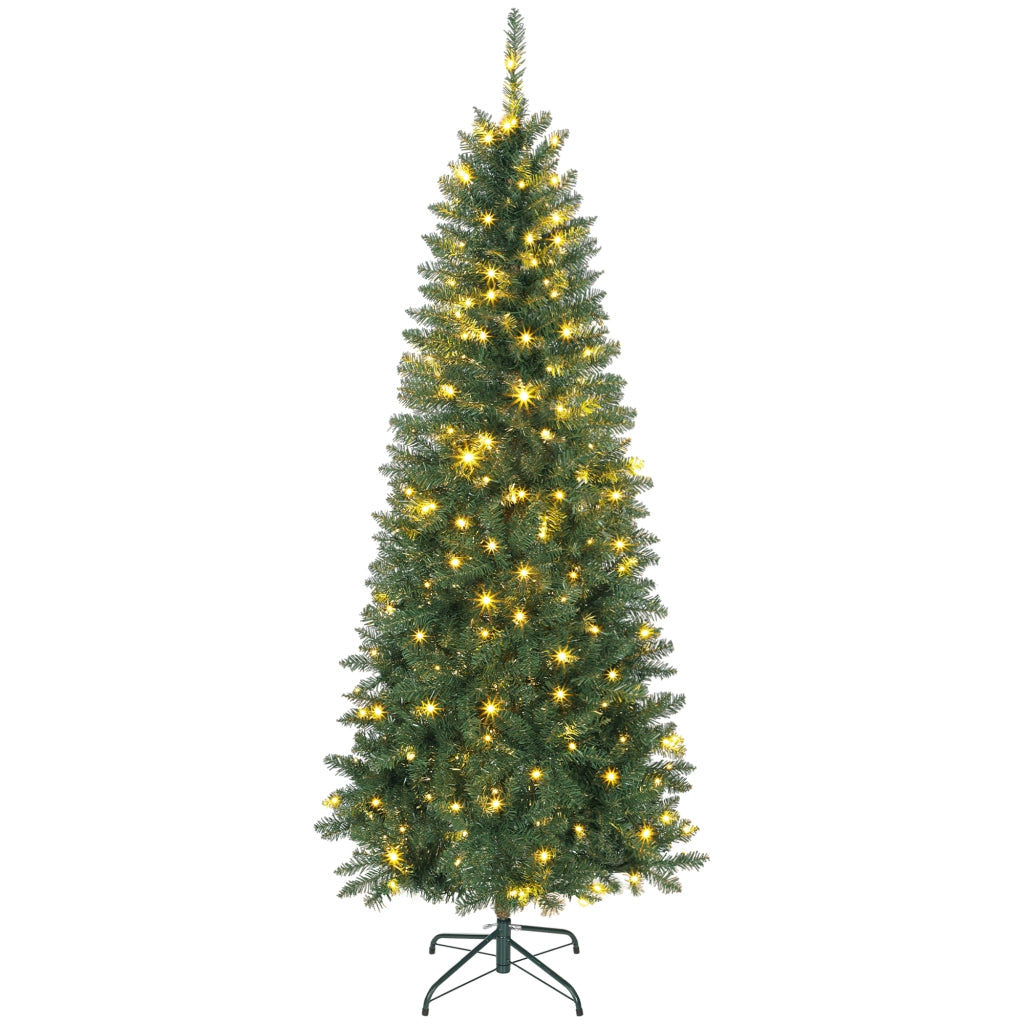 Albero di Natale Illuminato 180 cm ¨C Minimal ¨C 250 Luci Bianche e Colorate 9 Modalit¨¤