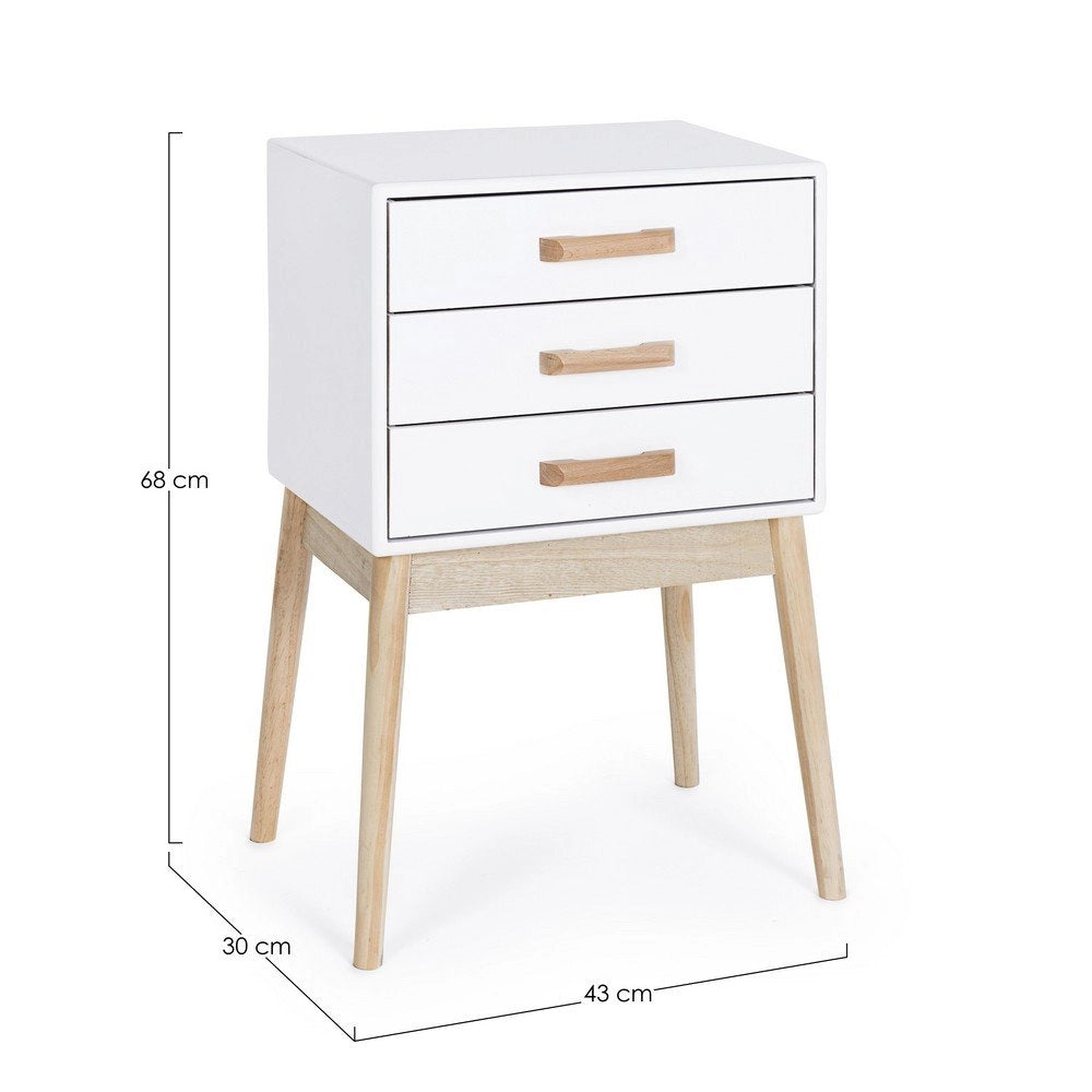 Cassettiera Legno Bianco Moderna da Interno - EXCEPTIONAL