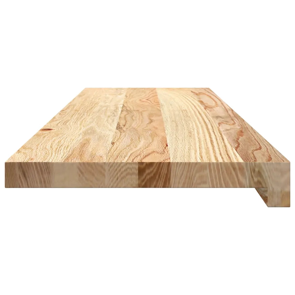 Gradini 2 pz | Tappetini per scale autoadesivi 90x30x2 cm in Rovere Massello Non Trattato