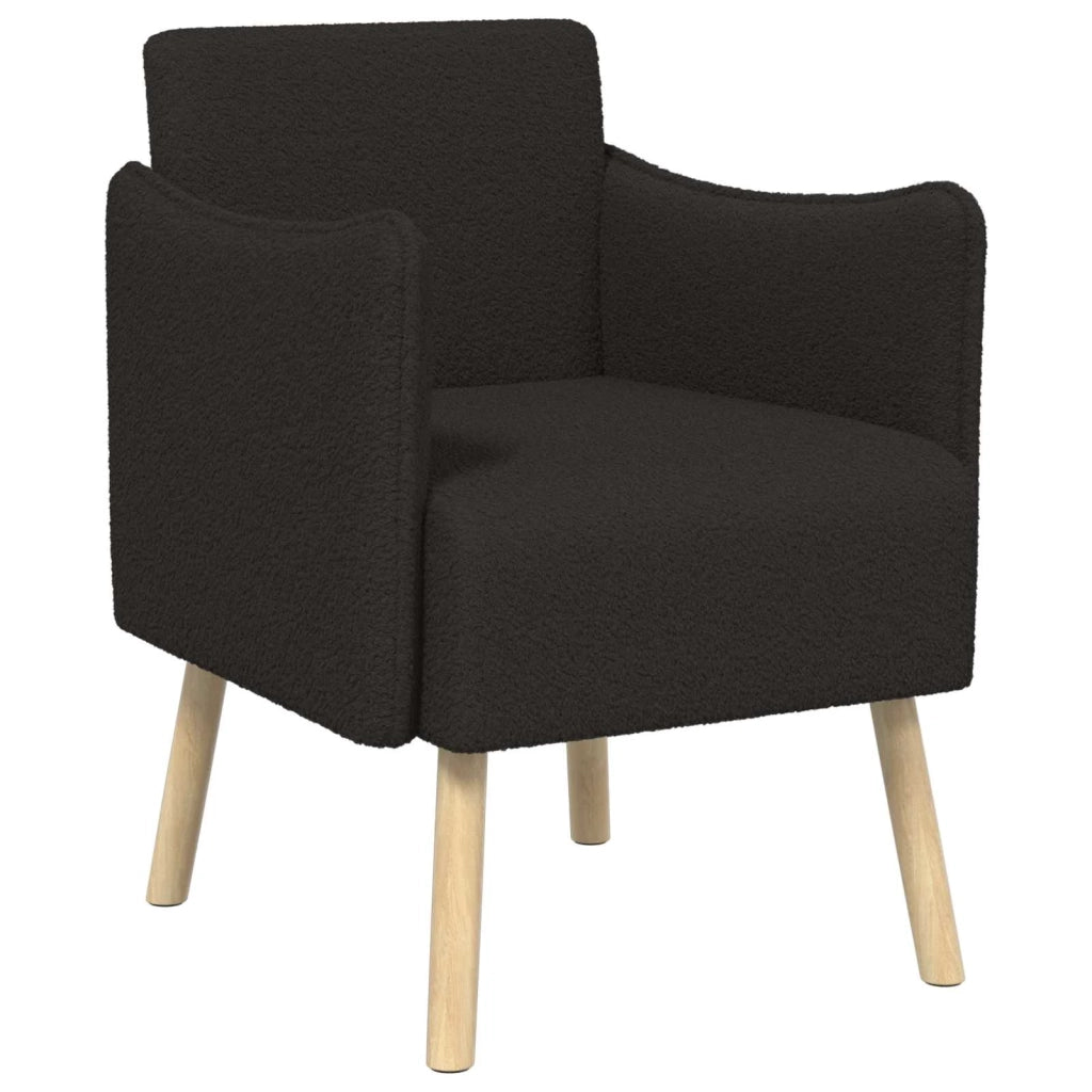 Sedia d'accento Nero Bouclé 42044827
