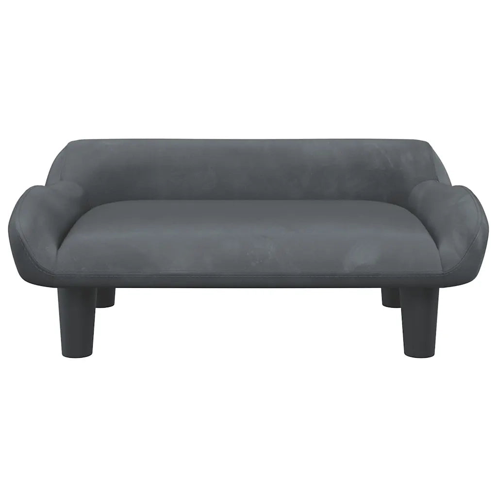 Divano per Bambini Grigio Scuro 70x40x24 cm in Velluto 3196351