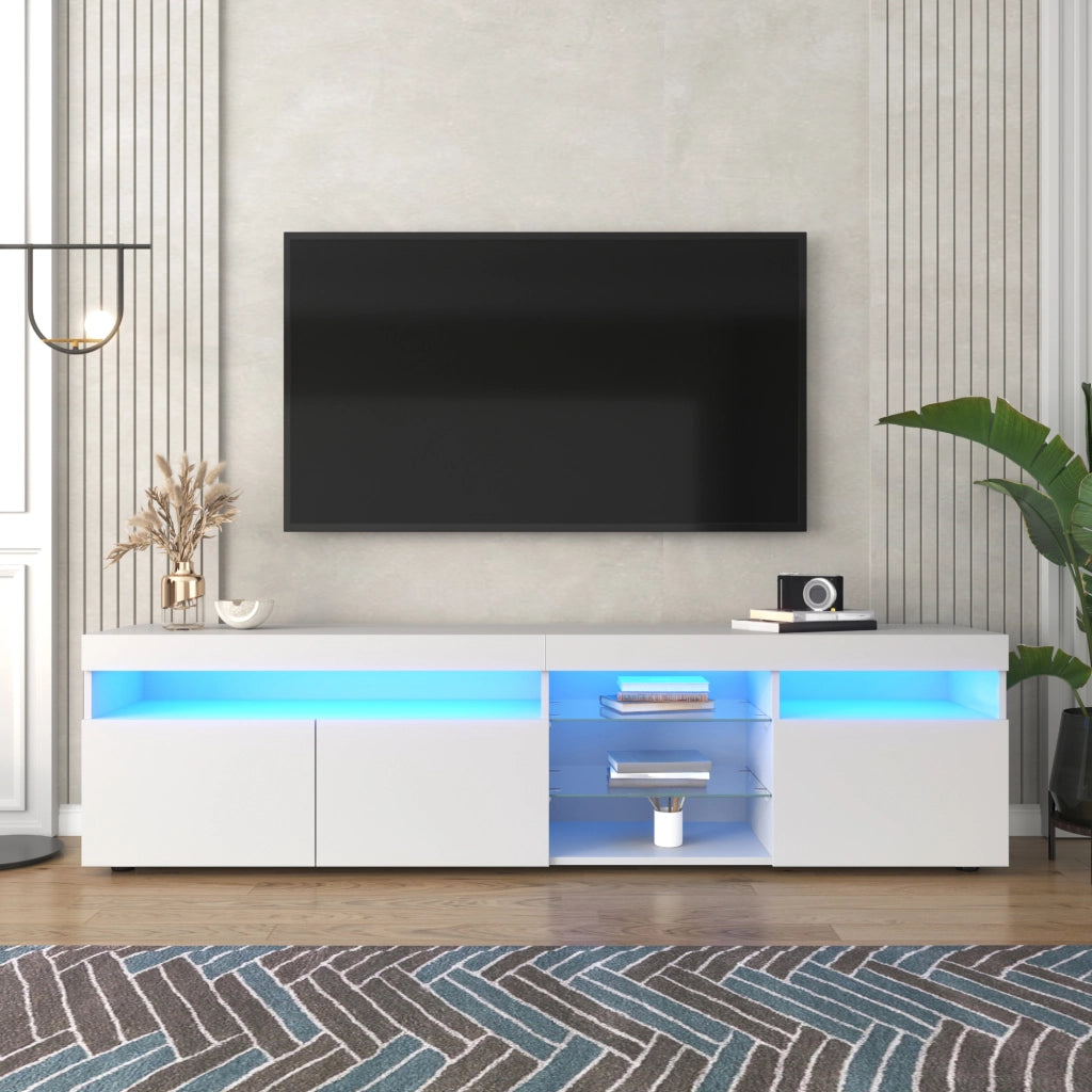 Cassettiera per TV bianca in MDF; 180 cm
