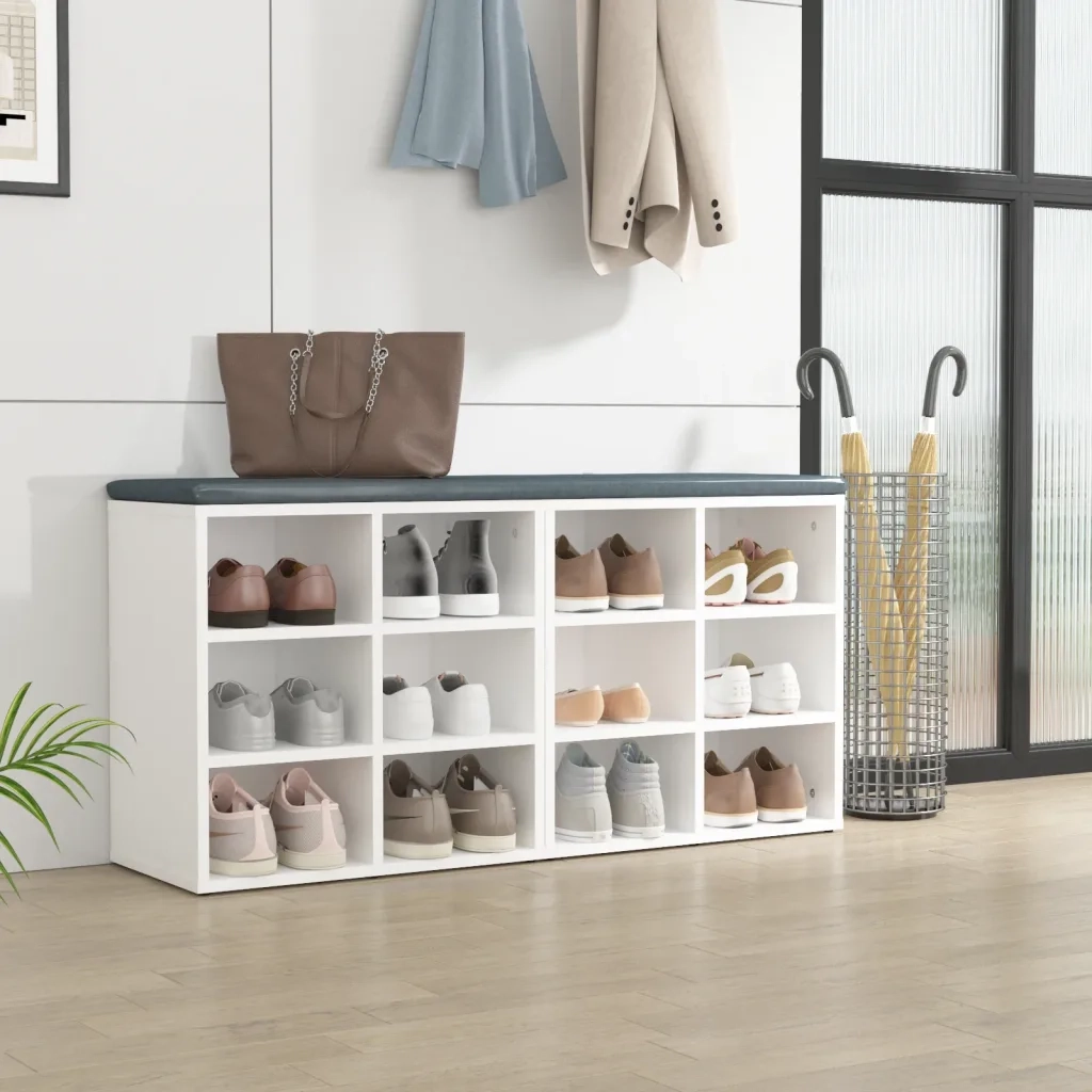 Scarpiere 2 pz-Set di 2 Scaffale per scarpe Bianche 52,5x30x50 cm