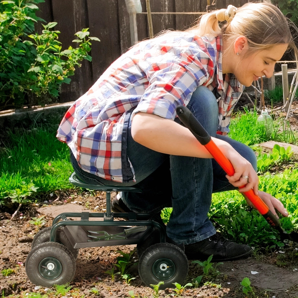 Sedia da giardino girevole e regolabile ¨C Minimal ¨C Verde, 150 kg