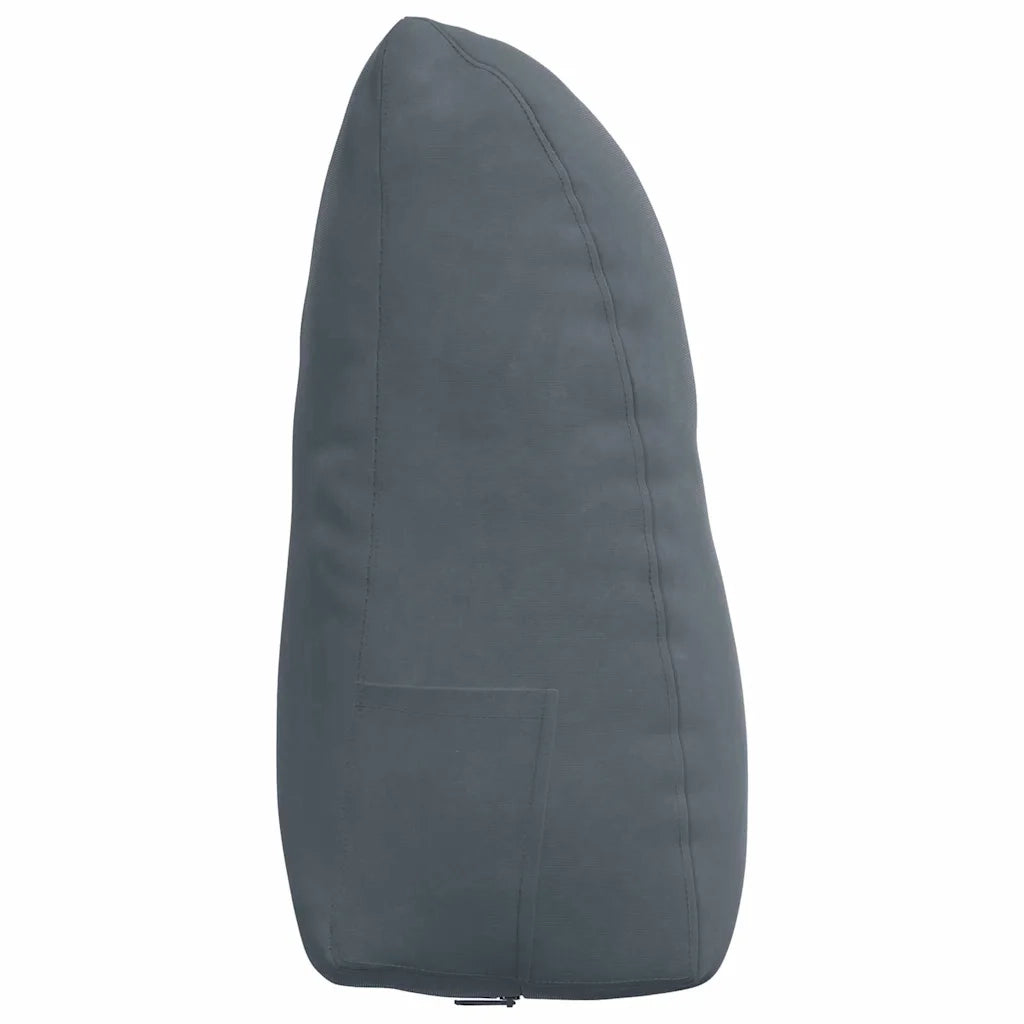 Cuscino per Schiena Grigio scuro 60 x 24 x 50 cm Velluto 42014401