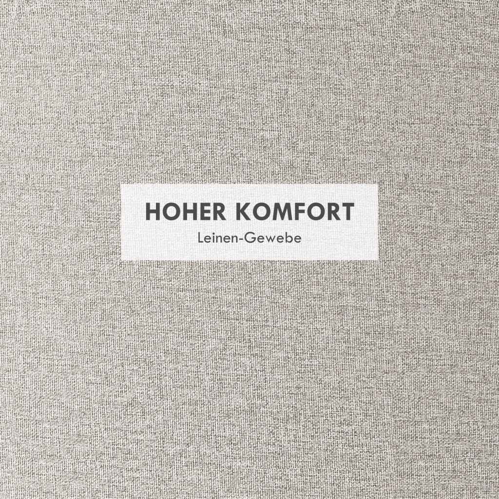 Pouf con contenitore ¨C Minimal ¨C 56x56x42 cm, crema, lino