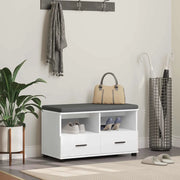 Panca per ingresso con cuscino Bianco 80 x 38 x 46 cm 891456