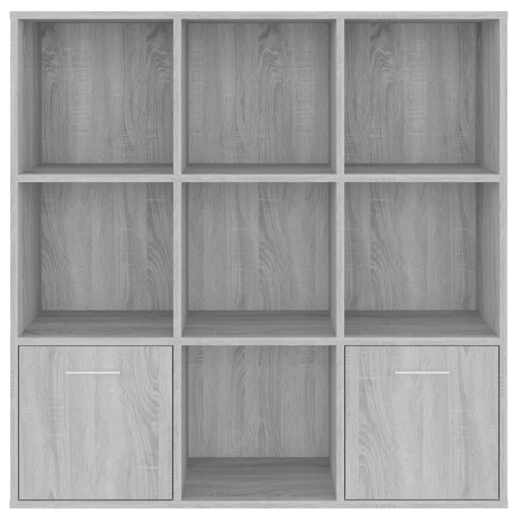 Libreria-Scaffale per Libri-Mobile di Stoccaggio Grigio Sonoma 98x30x98 cm