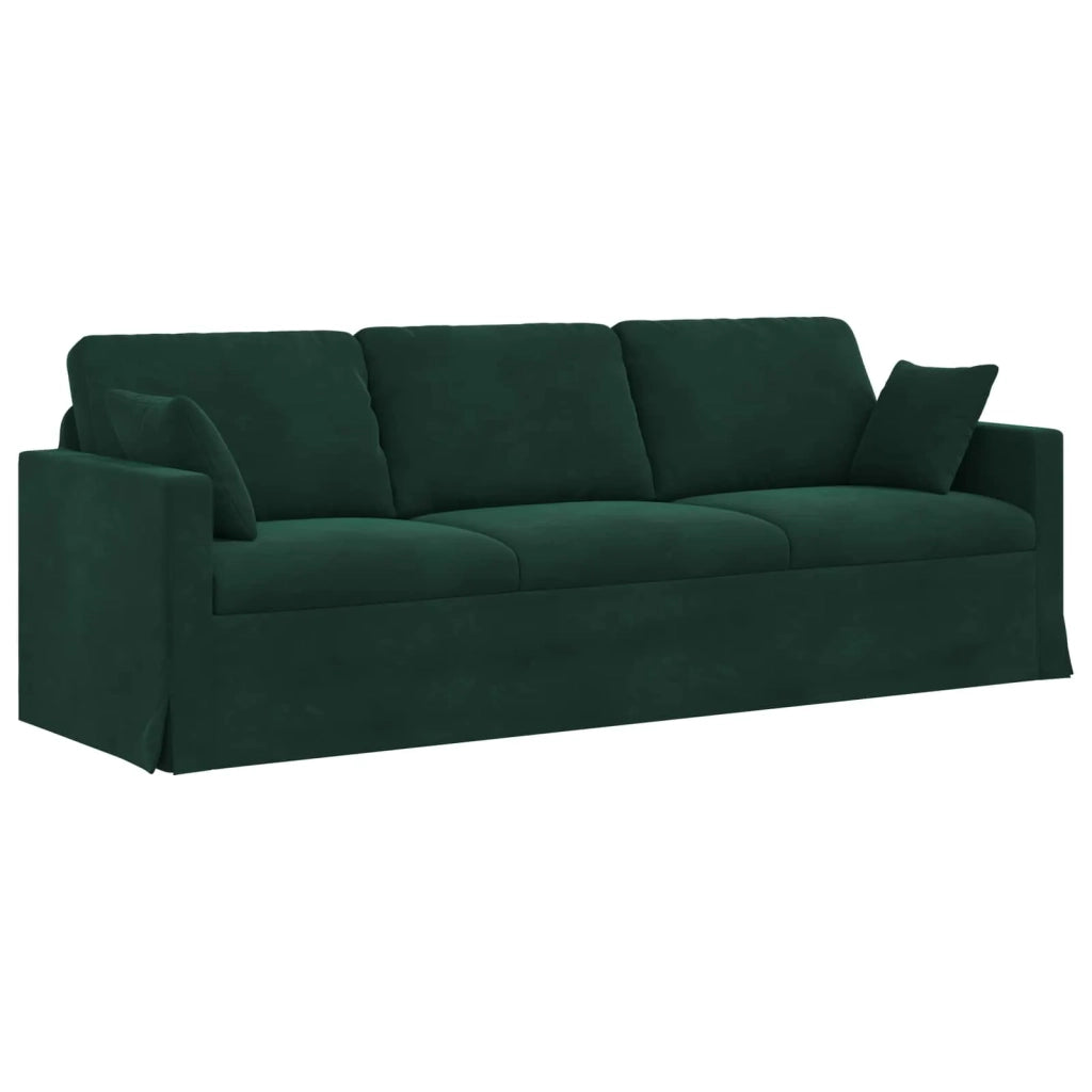 Divano Verde Scuro 228 x 78 x 80 cm Velluto 42024442