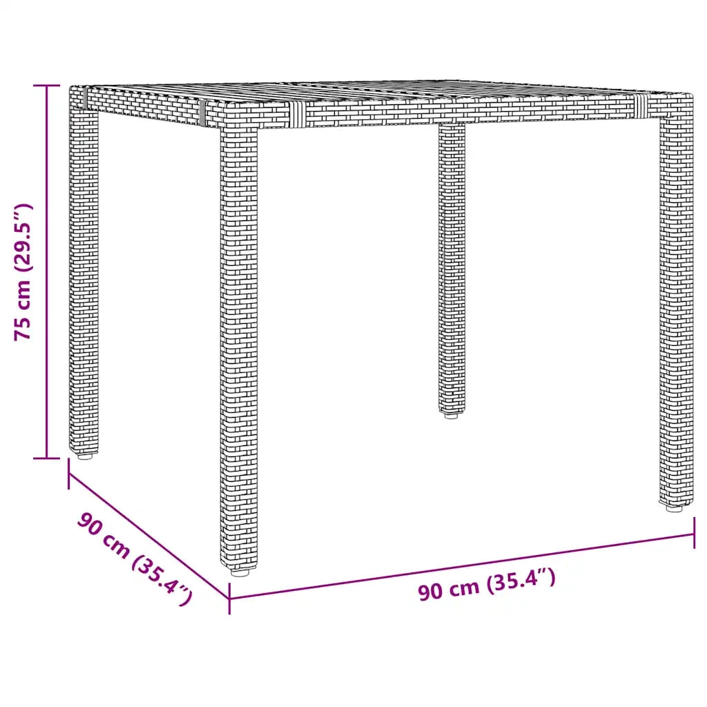 Set Bistrò da Giardino 5 pz con Cuscini in Polyrattan Grigio 3277020
