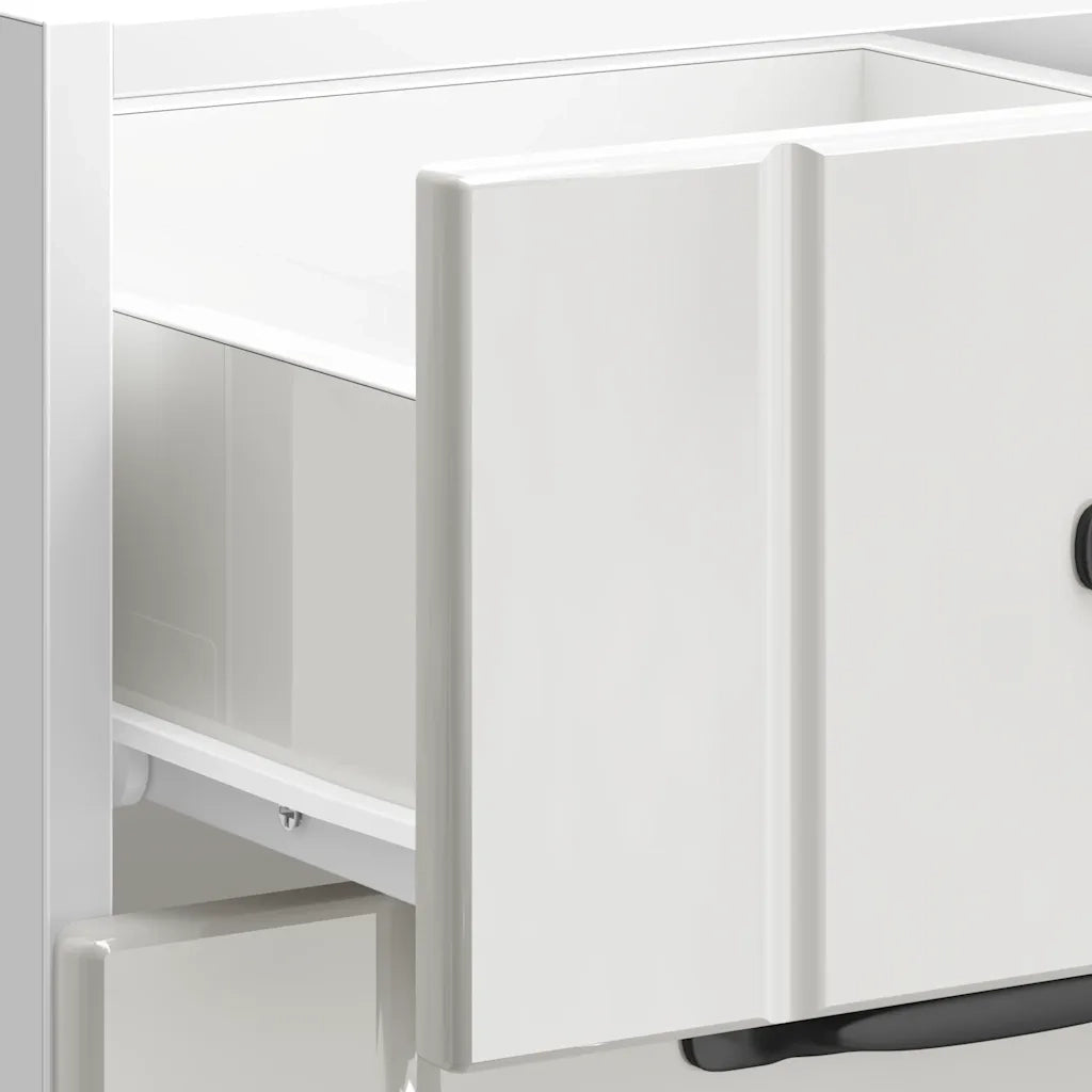Mobiletto da cucina "Lucca" Bianco lucido in legno ingegnerizzato 854232