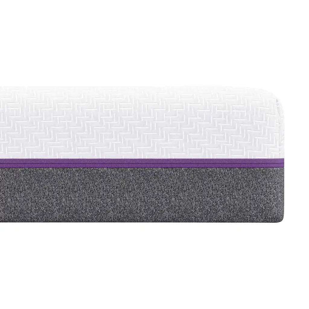 Materasso Bianco e Grigio 100 x 200 cm Tessuto Jacquard 4106327