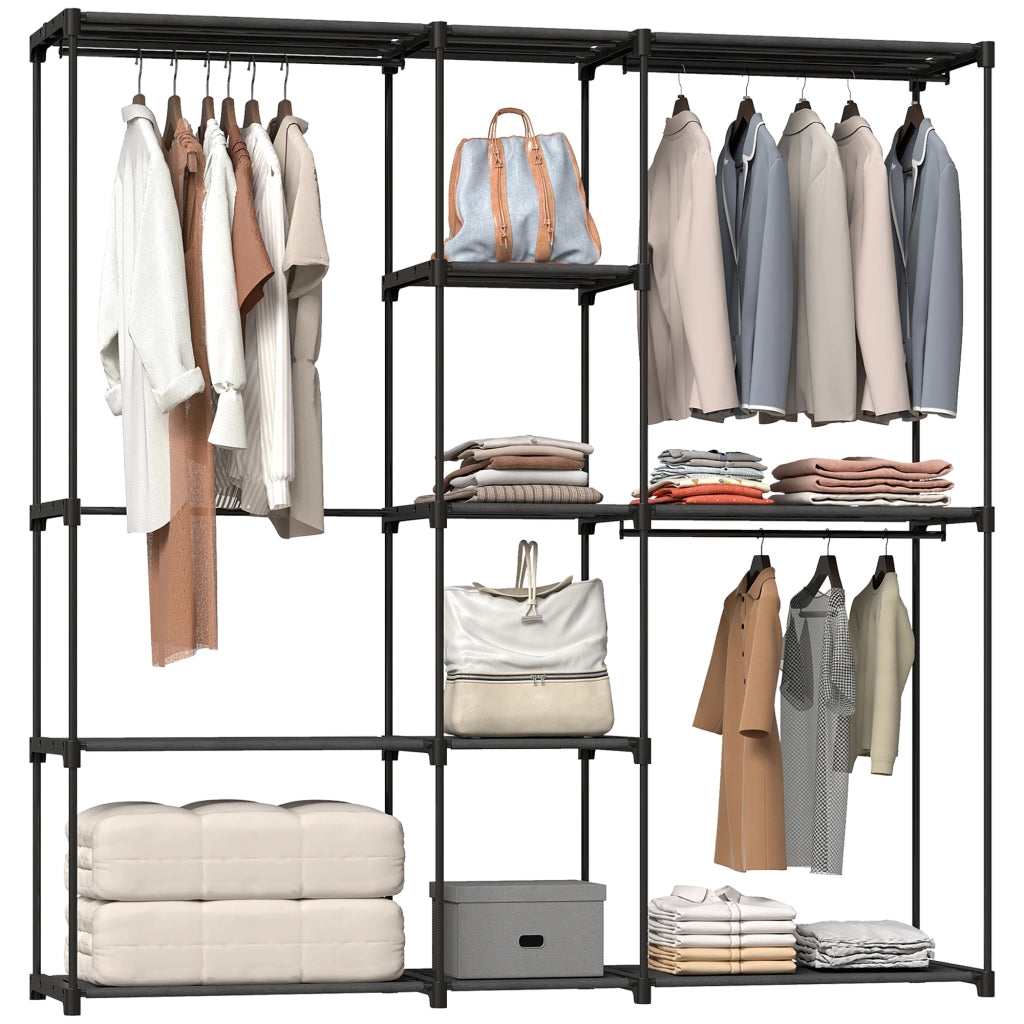 Armadio guardaroba appendiabiti ¨C zephmum ¨C nero 182x43x185