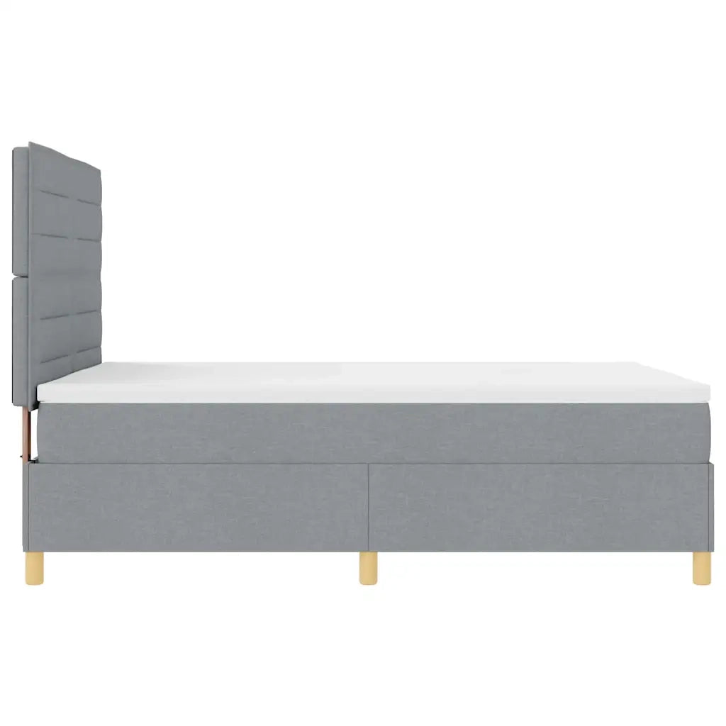 Letto a molle con materasso Grigio chiaro 140 x 200 cm Tessuto 3339546