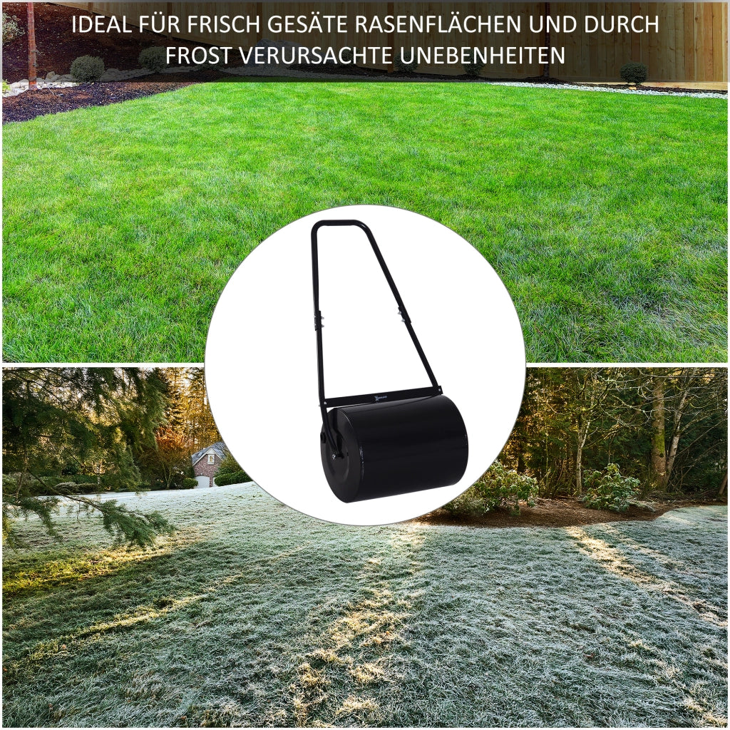 Rullo per Prato ¨C Minimal ¨C Nero, Metallo, 57x40x123 cm